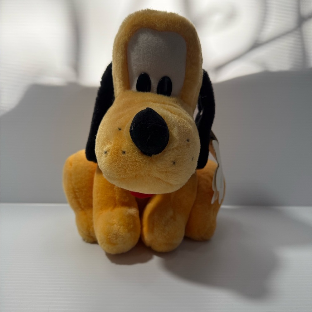 Vintage Disney Parks Plush Pluto 10" Sitting Dog Disneyland Walt Disney World